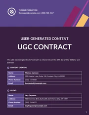 UGC Contract Template Free - page 1