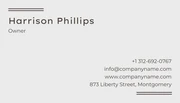 Grey And Brown Line Simple Minimalist Tattoo Business Card - Page 2