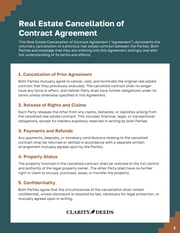 Real Estate Cancellation Of Contract Template - Página 1
