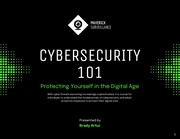 Black and Green Cybersecurity Cool Presentation - page 1
