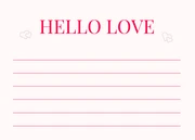 Light pink Minimalist Hello Love Postcard - page 2