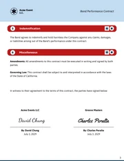 Band Performance Contract Template - page 3