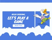 Blue Playful Cheerful Cloud Illustration Weather Theme Game Presentation - Page 1