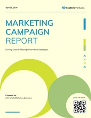 Marketing Campaign Report Template - Seite 1