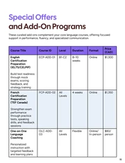 Foreign Languages Course Catalog - صفحة 11