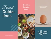 Flat Color Fresh Bites Brand Guidelines - Seite 1