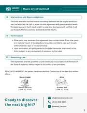 Music Artist Contract Template - Seite 3