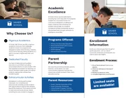 Minimalist Blue School Tri-fold Brochure - Page 2