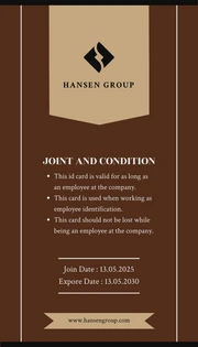 Dark Brown Modern Financial Staff Potrait ID Cards - Page 2