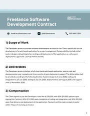 Freelance Software Development Contract Template - Pagina 1