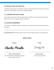 Wedding Catering Contract Template - Pagina 3