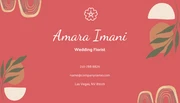 Red Floral Business Card - Page 2