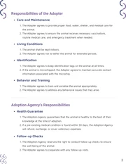 Animal Adoption Contract Template - page 2