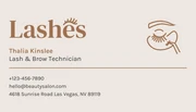 Beige And Brown Minimalist Aesthetic Lash Business Card - Seite 2