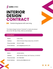 Interior Design Contract Template - Seite 1