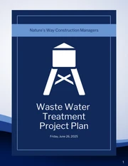 Waste Water Treatment Project Plan - Page 1