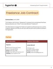 Freelance Job Contract Template - Página 1