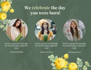 Green And White Modern Luxury Floral Celebrate Birthday Presentation - Page 3