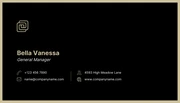 Black And Brown Modern Simple Business Card - Seite 2