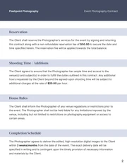 Event Photography Contract - Page 2