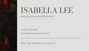 Black And Red Luxury Modern Photo Service Business Card - page 2