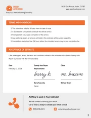 Vehicle Estimate Template - Seite 2