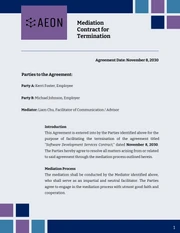 Mediation Contract Template - page 1
