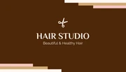 Hair Studio Modern Dersign Hair Salon Business Card - Page 1