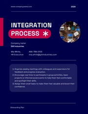 Dark Blue And Red Onboarding Plan - Page 4
