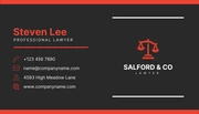 Black And Red Modern Professional Lawyer Business Card - Page 2