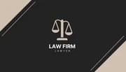 Black And Beige Professional Lawyer Business Card - Page 1