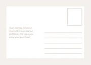 Beige Minimalist Business Thankyou Postcard - Page 2