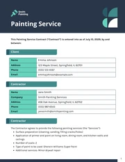 Painting Contract Template - Pagina 1