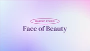 Gradient Minimalist Make-Up Artist Business Card - Page 1