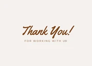 Beige And Brown Minimalist Aesthetic Handwritten Business Thankyou Postcard - Page 1
