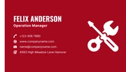 White And Red Minimalist Contractor Business Card - Page 2