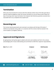 Musical Concert Contract Template - Page 4