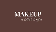 Dark Brown And Light Grey Classic Make-Up Artist Business Card - page 1