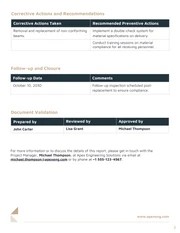 Engineering Non Conformance Report Template - Pagina 3