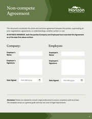 Non Compete Contract Template - Página 3