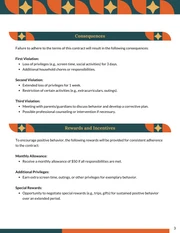 Teenage Behavior Contract Template - Page 3