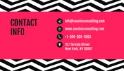 Bold Zig Zag Personal Business Card - Page 1