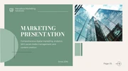 Dark Green Simple Marketing Minimalist Presentation - Seite 1