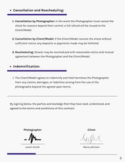 Model Photographer Contract - Page 3