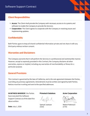 Software Support Contract Template - Seite 3