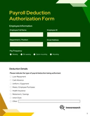 Payroll Deduction Form Template - Pagina 1