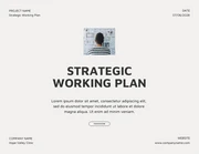 Clean Black and Cream Strategic Working Plan - Page 1