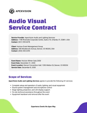 Audio Visual Service Contract Template - صفحة 1