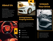 Minimalist Black and Yellow Car Brochure - Page 1