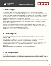 Gym Employment Contract Template - Page 4